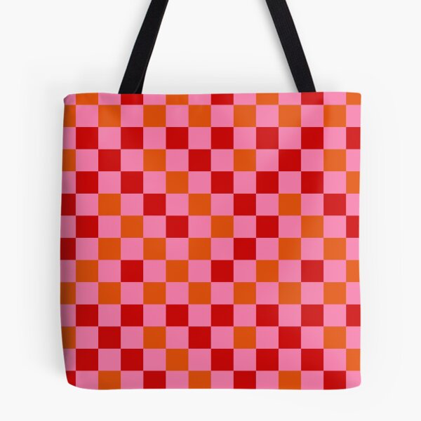 Item preview, Red Orange and Pink Checkered  Design   designed and sold by PatternTitan.