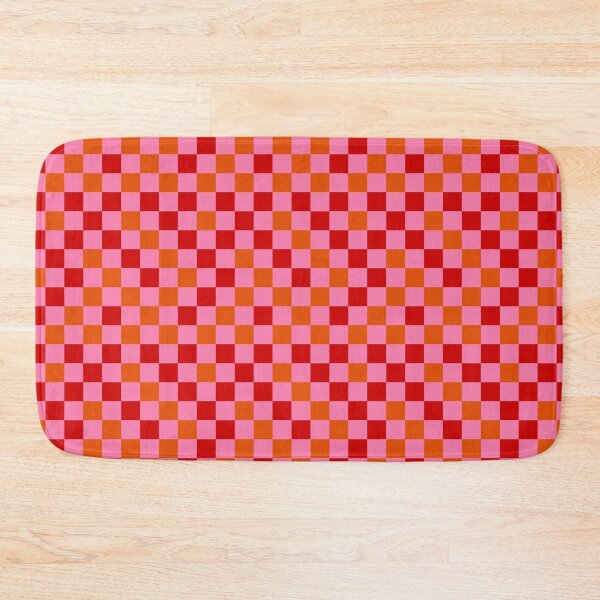 Item preview, Red Orange and Pink Checkered  Design   designed and sold by PatternTitan.