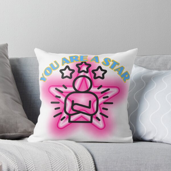 Item preview,  Neon Pink "You Are A Star" Motivational Sticker designed and sold by Palette _Vibes.
