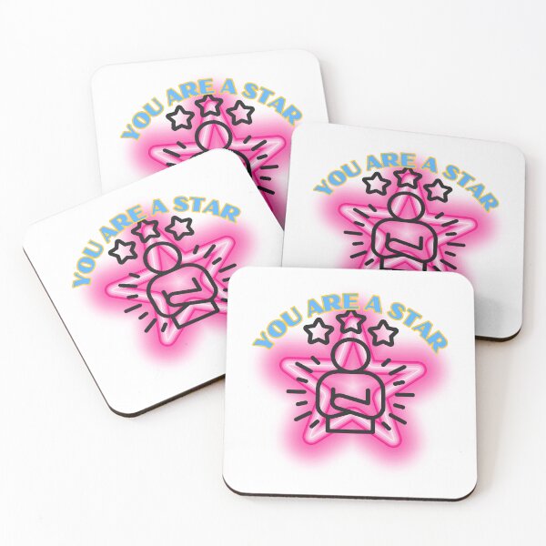 Item preview,  Neon Pink "You Are A Star" Motivational Sticker designed and sold by Palette _Vibes.
