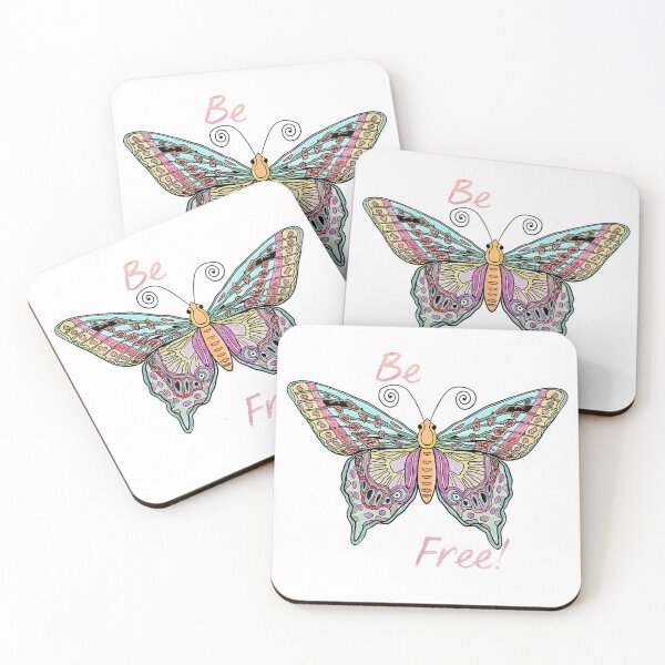 Item preview, Be Free Whimsical Butterfly Pastel Art designed and sold by altastudio.