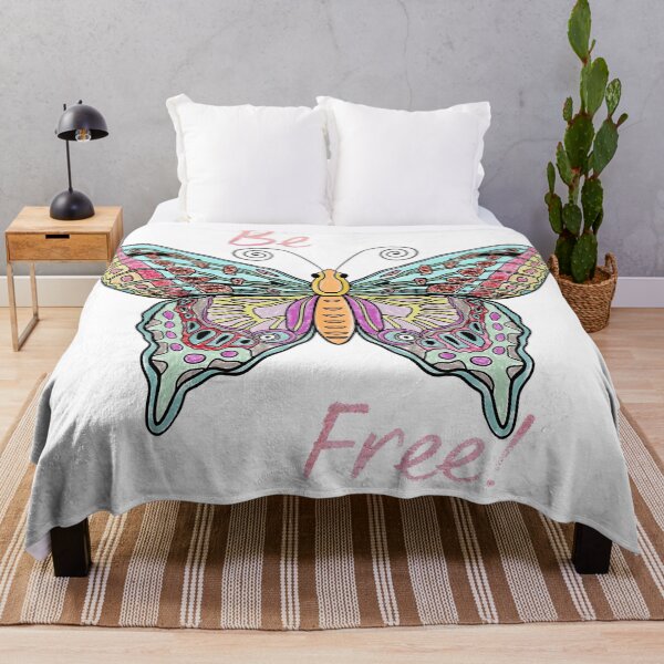 Item preview, Be Free Whimsical Butterfly Pastel Art designed and sold by altastudio.