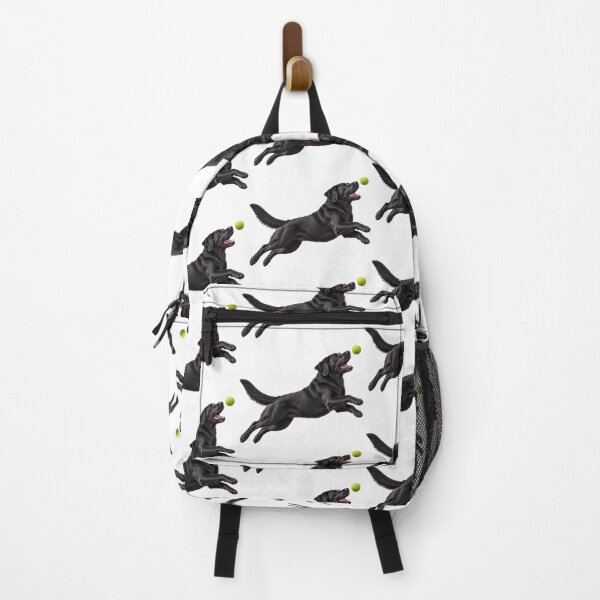 Item preview, Black Labrador Retriever Jumping for Tennis Ball Dog designed and sold by BackgroundND.