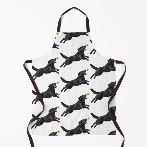 Item preview, Black Labrador Retriever Jumping for Tennis Ball Dog designed and sold by BackgroundND.