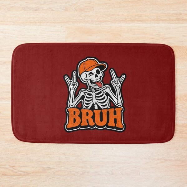 Item preview, Silly Skeleton Showing Tongue Rock Hand Bruh Funny Halloween Party designed and sold by alenaz.