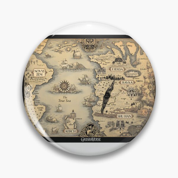 Item preview, Colored Grishaverse Map Featuring Shadow and Bone Fantasy World Illustration designed and sold by BlueCubeStudio.