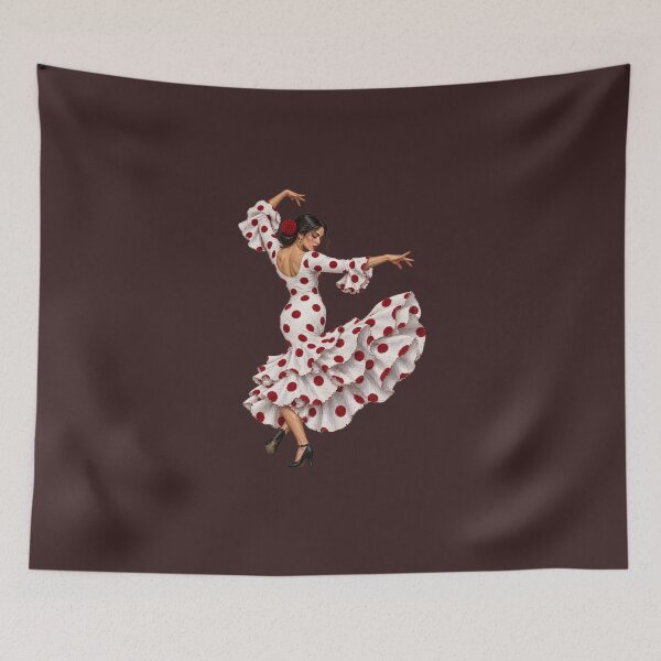 Item preview, Flamenco Dancer  in Polka Dot Dress designed and sold by PrintGo26.