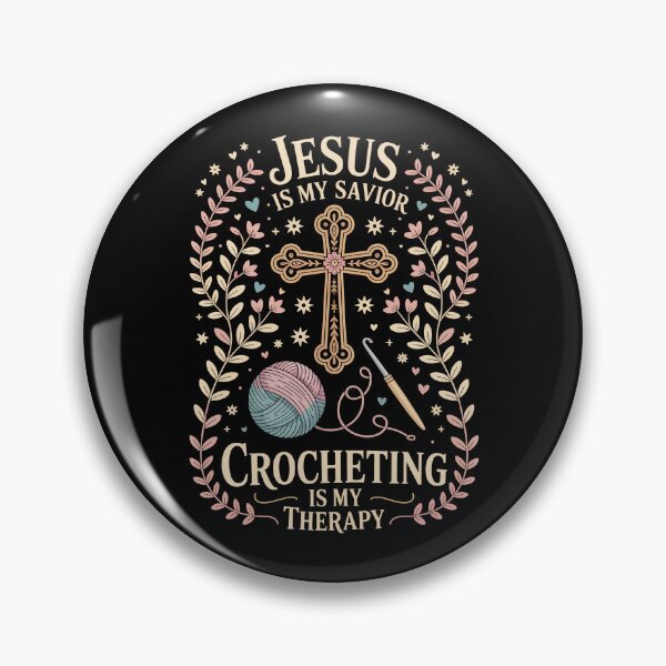 Item preview, Jesus Is My Savior — Crocheting Is My Therapy   designed and sold by jkrphoto.