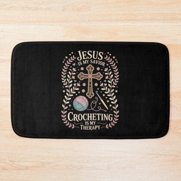 Item preview, Jesus Is My Savior — Crocheting Is My Therapy   designed and sold by jkrphoto.