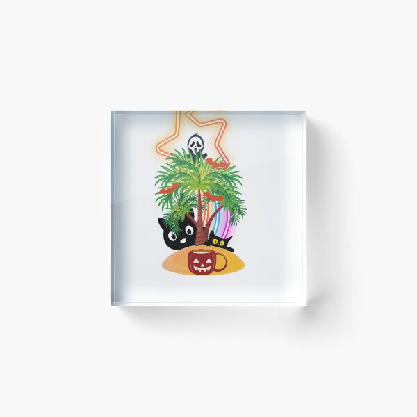 Item preview, Halloween Tropical Haunted Night – Spooky Palm Tree & Pumpkin Coffee designed and sold by Palette _Vibes.