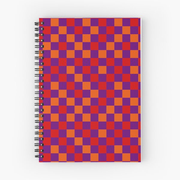 Item preview, Red Orange and Purple Checkered Design designed and sold by PatternTitan.