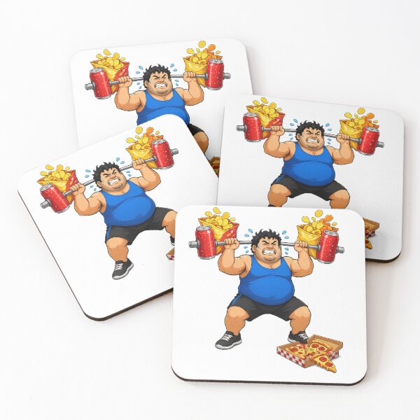 Item preview, Funny Fitness Guy Bench Pressing Soda & Chips – Hilarious Junk Food Gym Meme Logo designed and sold by StrongEveryDayStore.