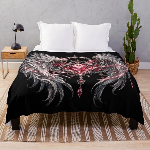 Item preview, Gothic Angel Wings Heart – Dark Romance designed and sold by TroviTutto.