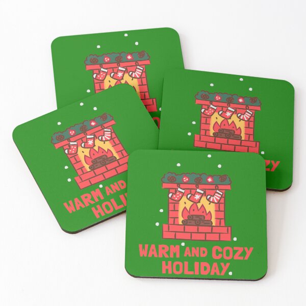 Item preview, Cozy Brick Fireplace with Christmas Socks Holiday Illustration designed and sold by monkik.