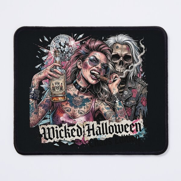 Item preview, Halloween Wicked Chaos Skeleton Punk Woman designed and sold by Voodoo Store Paranormal Collections.