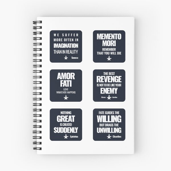 Item preview, Stoic Core Bold Impact Sticker Pack Design - 6 Square Stoic Quotes - Light Text Version designed and sold by Stoic Core.