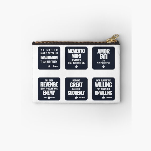 Item preview, Stoic Core Bold Impact Sticker Pack Design - 6 Square Stoic Quotes - Light Text Version designed and sold by Stoic Core.