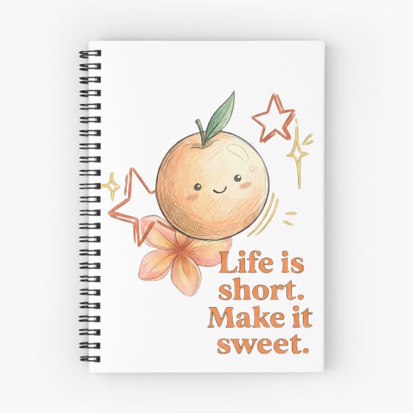Item preview, Cute Peach Kawaii Character Life is Short Make it Sweet Sticker designed and sold by TariyaShop .