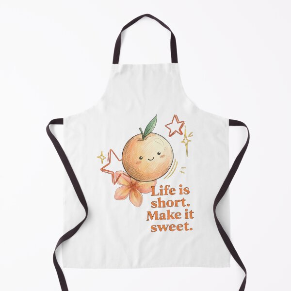 Item preview, Cute Peach Kawaii Character Life is Short Make it Sweet Sticker designed and sold by TariyaShop .