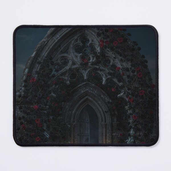 Item preview, Gothic Rose Arch at a Moonlit Castle Entrance designed and sold by JanjjaSoulInk.