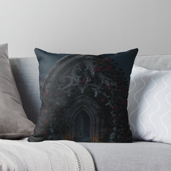Item preview, Gothic Rose Arch at a Moonlit Castle Entrance designed and sold by JanjjaSoulInk.