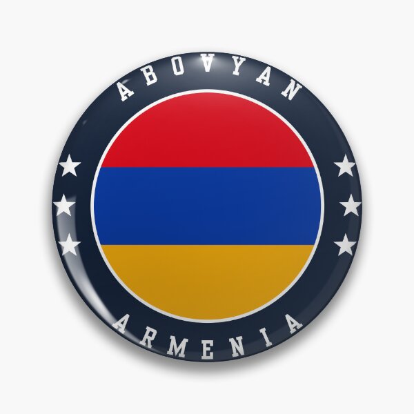 Item preview, Abovyan Armenia Armenian Flag Souvenir Round Badge Crest designed and sold by jeshands.