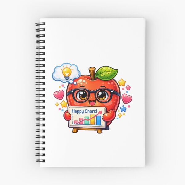 Item preview, Happy Chart – Pastel Kawaii Apple Motivation  designed and sold by Sommium .