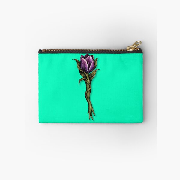 Item preview, Gothic Cottagecore Purple Tulip & Witchy Green Hand Vintage Botanical Tattoo Art designed and sold by YOFANTZ!.