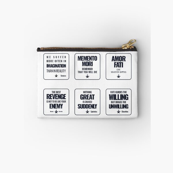 Item preview, Stoic Core Bold Impact Sticker Pack Design - 6 Square Stoic Quotes - Dark Text Version designed and sold by Stoic Core.