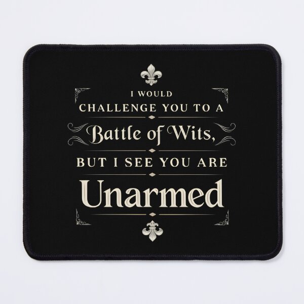 Item preview, Funny Sarcastic Battle Of Wits Quote Vintage Gothic Typography Humor Gift designed and sold by designstoriesMK.