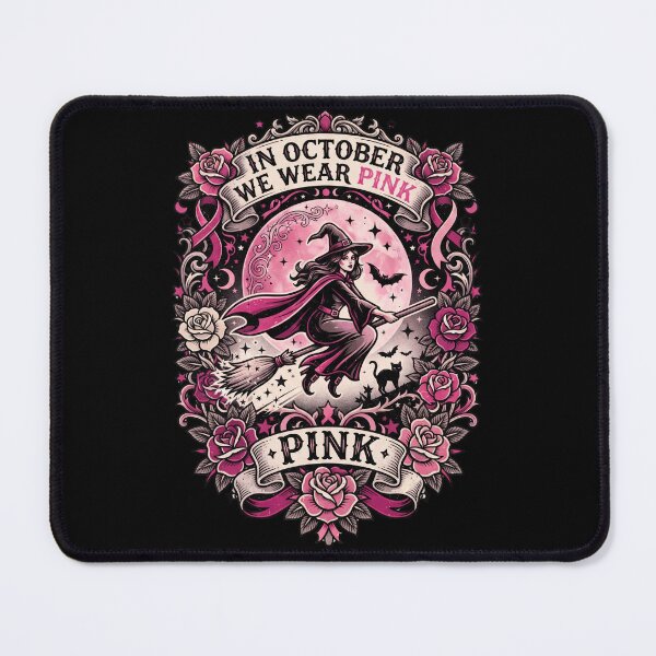 Item preview, halloween witch pink, Pink Awareness Fighter, In October We Wear Pink designed and sold by world+167.