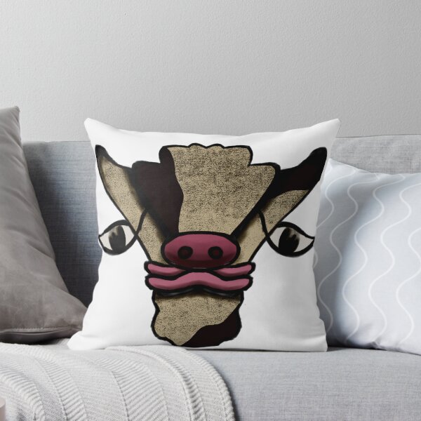 Item preview, Cute Cow Face Textured Tan – Farm Animal Sticker Art designed and sold by davidmalec.