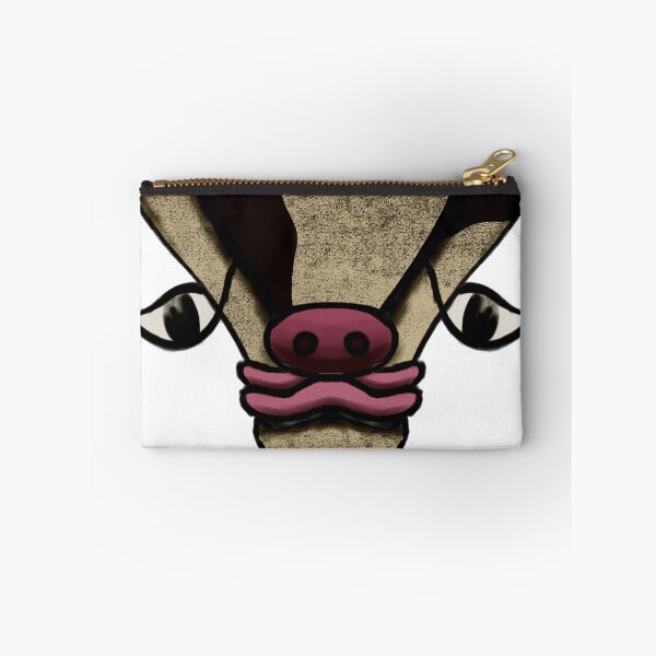 Item preview, Cute Cow Face Textured Tan – Farm Animal Sticker Art designed and sold by davidmalec.