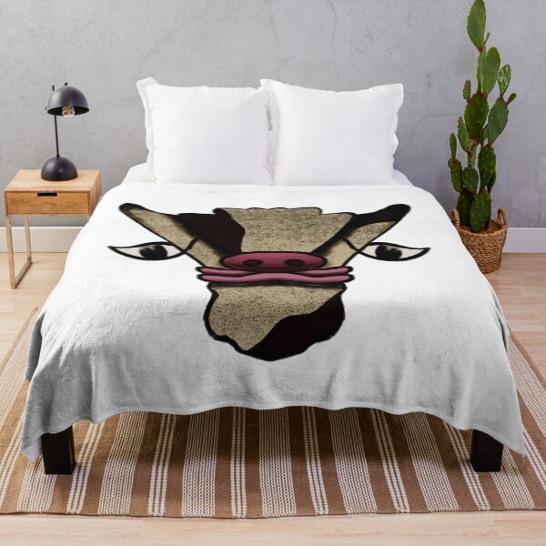 Item preview, Cute Cow Face Textured Tan – Farm Animal Sticker Art designed and sold by davidmalec.
