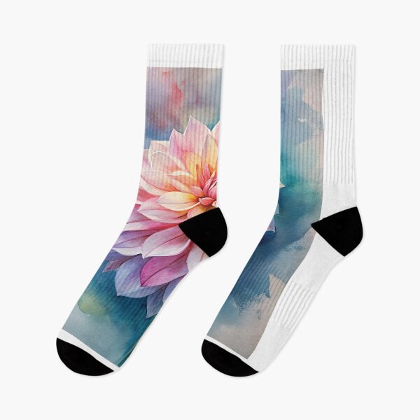 Item preview, Watercolor Dahlia – Elegant Floral Botanical Art designed and sold by Amsafjol.