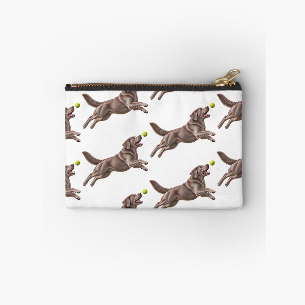 Item preview, Silver Gray Labrador Retriever Jumping for Tennis Ball Dog designed and sold by BackgroundND.