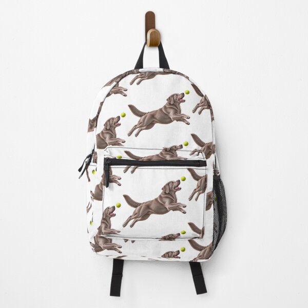 Item preview, Silver Gray Labrador Retriever Jumping for Tennis Ball Dog designed and sold by BackgroundND.