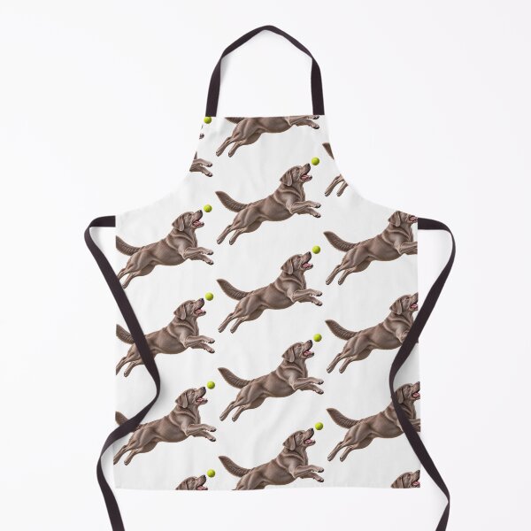 Item preview, Silver Gray Labrador Retriever Jumping for Tennis Ball Dog designed and sold by BackgroundND.