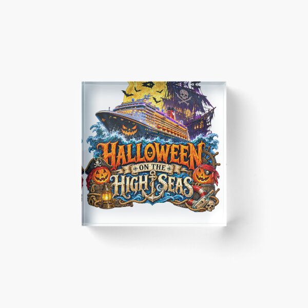 Item preview, Halloween On The High Seas Spooky Cruise Vacation Pirate Ship Graphic designed and sold by PixelForge Studio2.