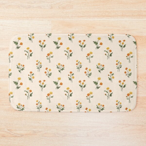Item preview, Yellow and Orange Marigolds on Linen designed and sold by Mel-Mas-Stoband.