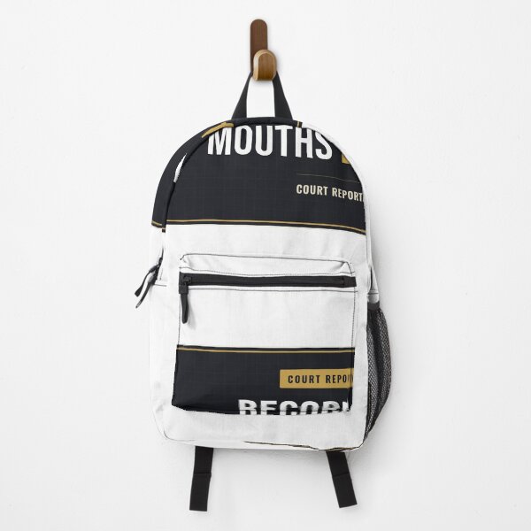 Item preview, Record On. Mouths Behave. Court Reporter designed and sold by SlowMadeShelf.