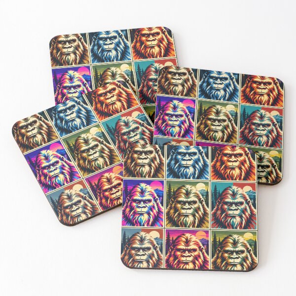 Item preview, Bigfoot Sasquatch 9 Faces Retro Wilderness Pop Art designed and sold by Swanny's Custom T-shirt and Gift Designs.