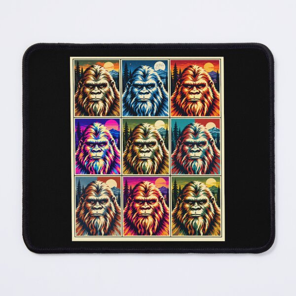 Item preview, Bigfoot Sasquatch 9 Faces Retro Wilderness Pop Art designed and sold by Swanny's Custom T-shirt and Gift Designs.