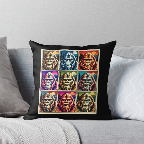 Item preview, Bigfoot Sasquatch 9 Faces Retro Wilderness Pop Art designed and sold by Swanny's Custom T-shirt and Gift Designs.