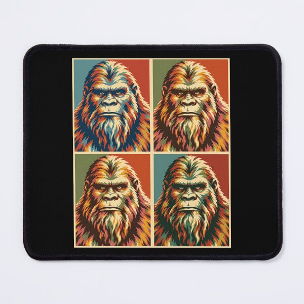 Item preview, Bigfoot Sasquatch 4 Faces Retro Wilderness Pop Art designed and sold by Swanny's Custom T-shirt and Gift Designs.