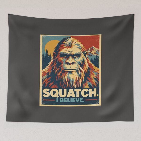 Item preview, Sasquatch I Believe Vintage Retro Bigfoot designed and sold by Swanny's Custom T-shirt and Gift Designs.