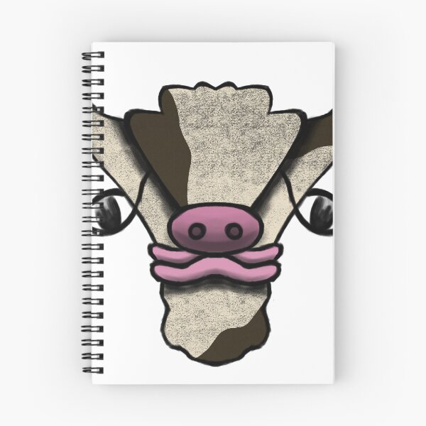 Item preview, Cute Cow Face Textured Cream – Farm Animal Sticker Art designed and sold by davidmalec.
