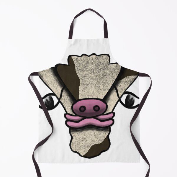 Item preview, Cute Cow Face Textured Cream – Farm Animal Sticker Art designed and sold by davidmalec.