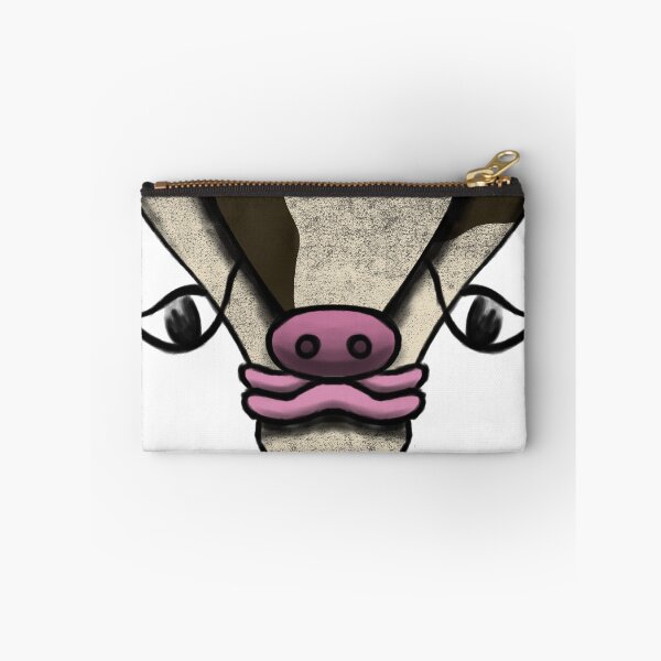 Item preview, Cute Cow Face Textured Cream – Farm Animal Sticker Art designed and sold by davidmalec.
