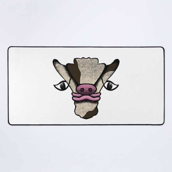 Item preview, Cute Cow Face Textured Cream – Farm Animal Sticker Art designed and sold by davidmalec.